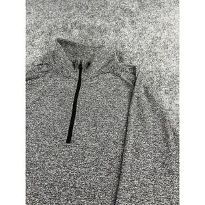 Lululemon Quarterzip Pullover Mens Large Heathered Gray Better Each Day Gym EUC